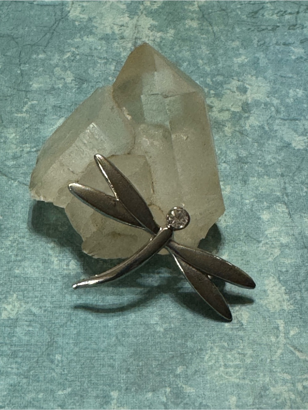 VINTAGE SILVER TONE DRAGONFLY BROOCH - Picture 4 of 6